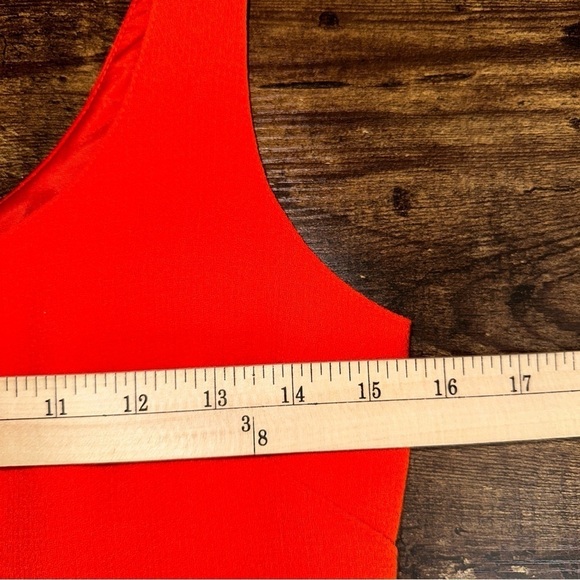 Emanuel Ungaro Dress Womens 4 Orange Pink Wool ColorBlock Shift A-Line - Picture 5 of 12